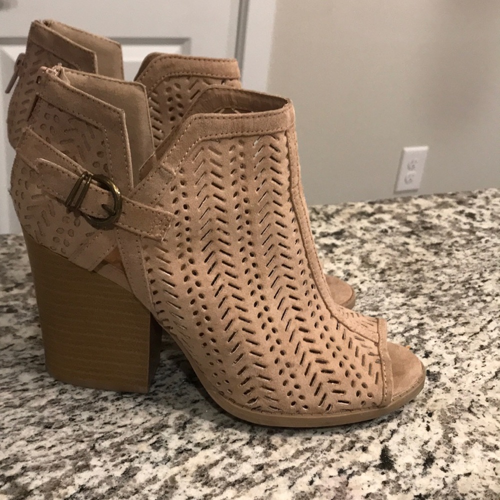 Adorable peep toe booties